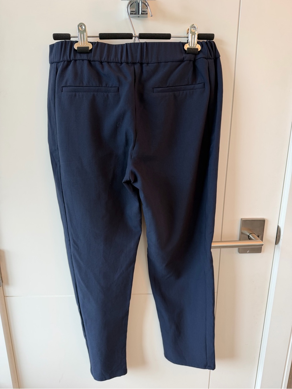 Theory Navy Stretch Dress Pants - Picture 2 of 4